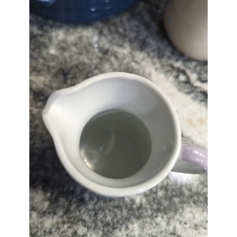 Vintage Andrea By Sadek Violet Creamer Flowers Botanical Mini Pitcher Cottage